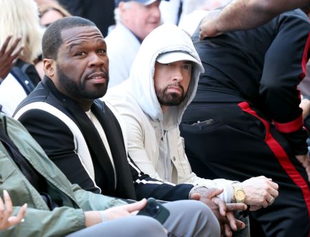 50 Cent and Eminem supporting their mentor Dr. Dre