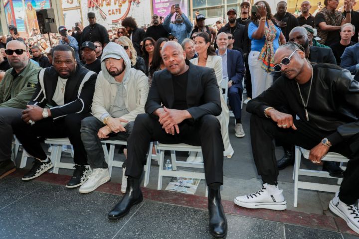 Dr. Dre alongside some of his biggest guests