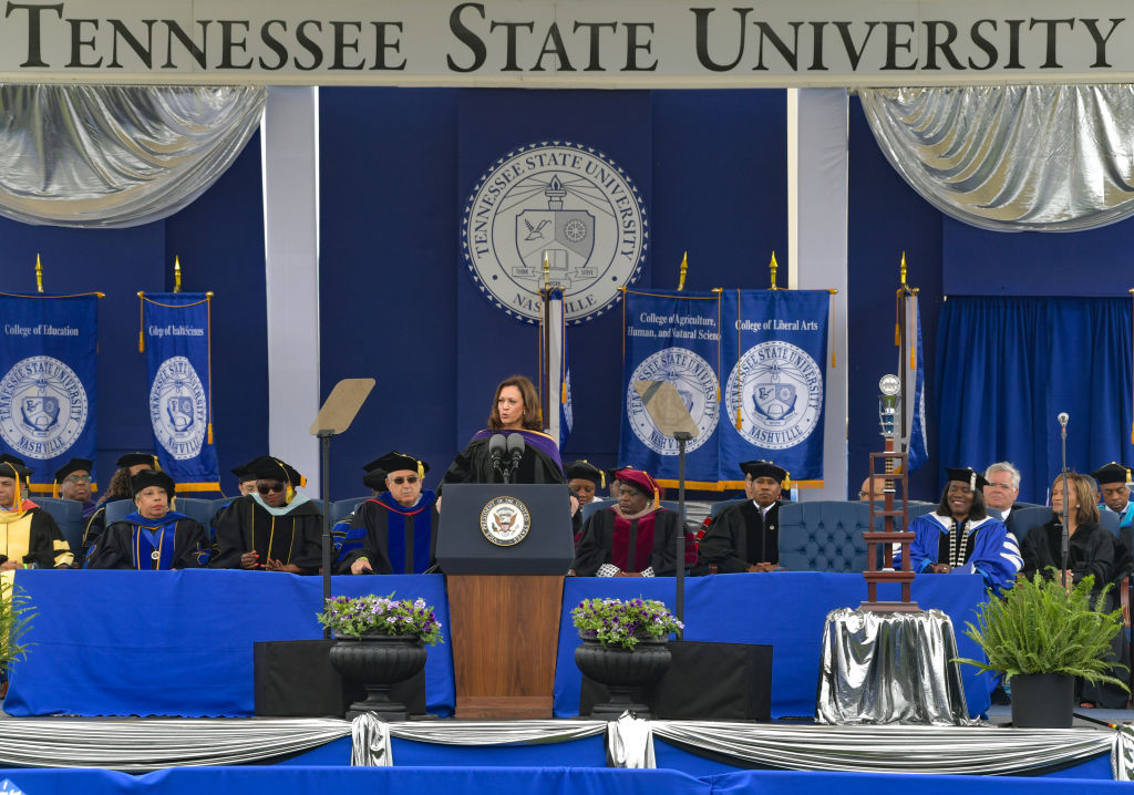 Vice President Kamala Harris Delivers The Keynote Speech During Tennessee State University's 2022 Commencement Ceremony
