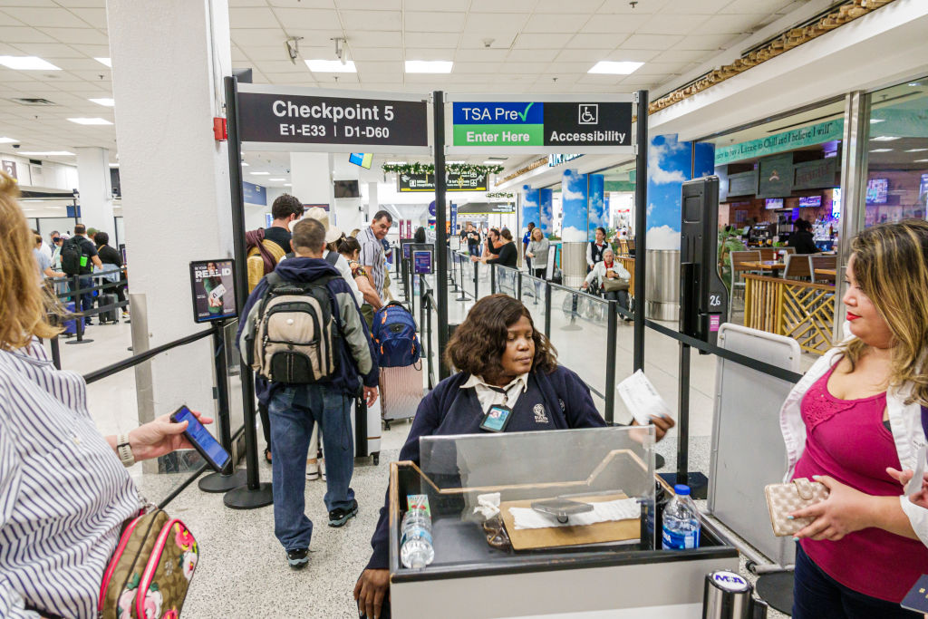 Miami, Florida, Miami International Airport, security screening, TSA Precheck, handicap accessibility