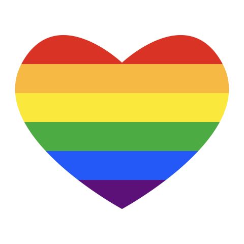 LGBT rainbow heart. Pride Month concept.