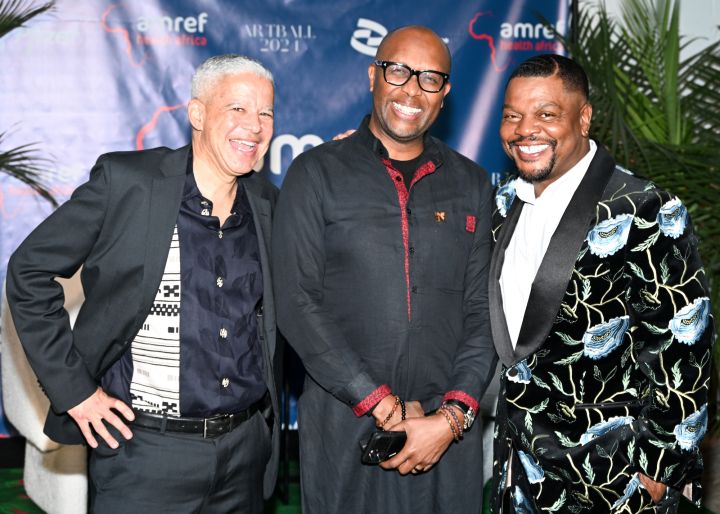 Marc Lacey, Githinji Gitahi and honoree Kehinde Wiley attend ArtBall 2024