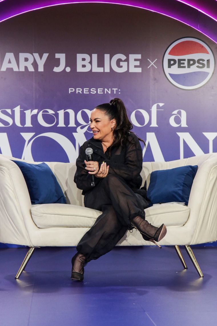 Angie Martinez moderates the 'Girl Talk' panel