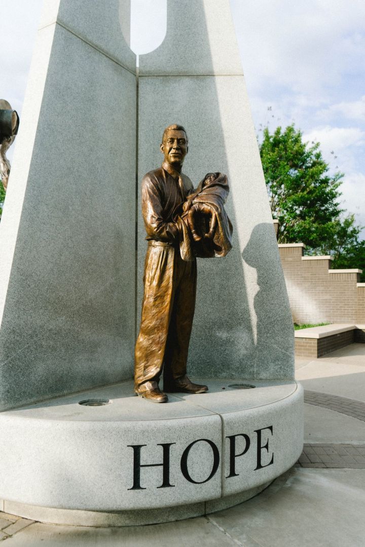 The Hope Statue at John Hope Franklin Reconciliation Park
