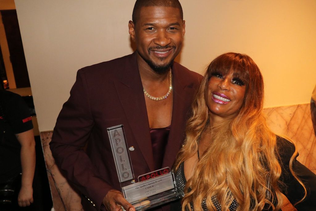 Jazmyn Sanders and Usher at Apollo Theater 90th Anniversary