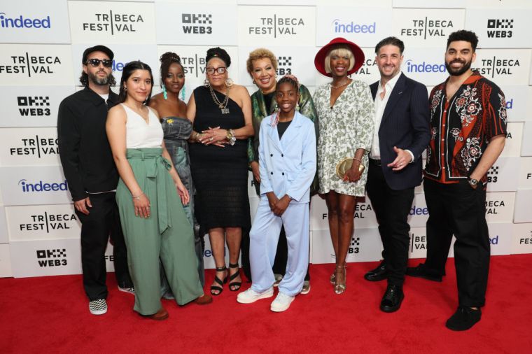 DAY 2: Naiyelli Romero Agüero, Ngardy Conteh George, Sister Nancy, Alison Duke, Miata Massaquoi Duke, Renée Neufville, Eugene Weis, and Lucas Joseph at the 'Bam Bam: The Sister Nancy Story' premiere