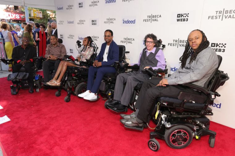 DAY 2: Blake Hunt, Alejandro Courtney, Nyree Stevens, Prentice Cox, Sergio Acevedo, and Richard Jacobs at the 'Quad Gods' premiere