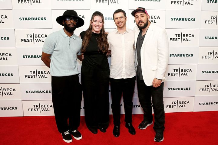 DAY 4: Jamal Solomon, Maggie Roberts, Ivan Cash, Gideon Irving at the "Shorts: NY People Watching" premiere of 'Sea Lion Cow'