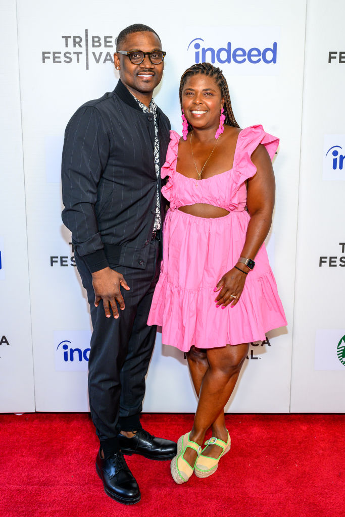 DAY 4: Khari Cain and guest at the "Shorts: Unbought & Unbossed" screening of 'Makayla's Voice: A Letter to the World'