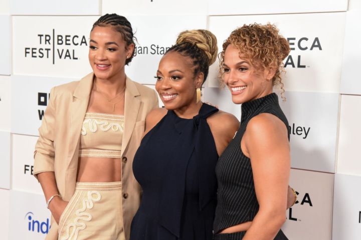 DAY 8: Andraya Carter, Kimberley A. Martin and Jessica Sims at the 'In the Arena: Serena Williams' world premiere