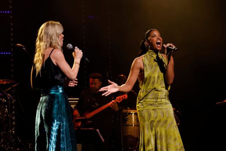 DAY 10: Kelli O'Hara and Renée Elise Goldsberry perform at the 'Satisfied' premiere