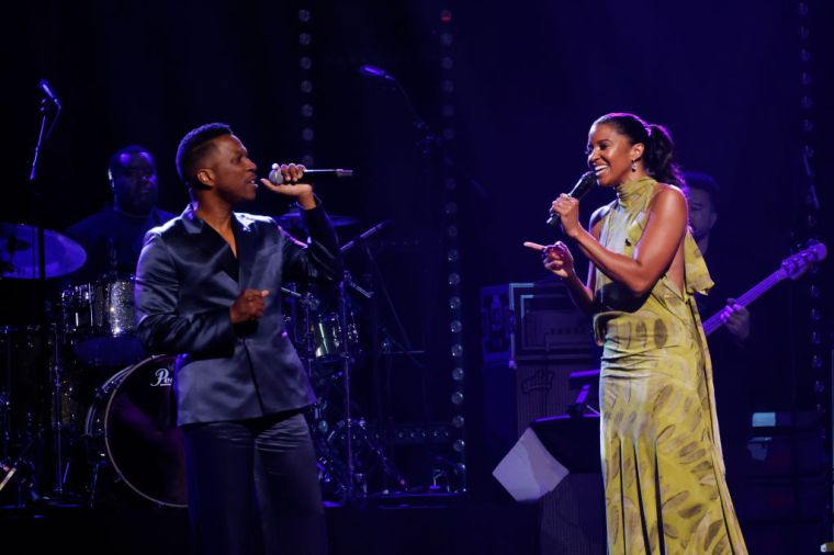 DAY 10: Leslie Odom Jr. and Renée Elise Goldsberry perform together at the 'Satisfied' premiere