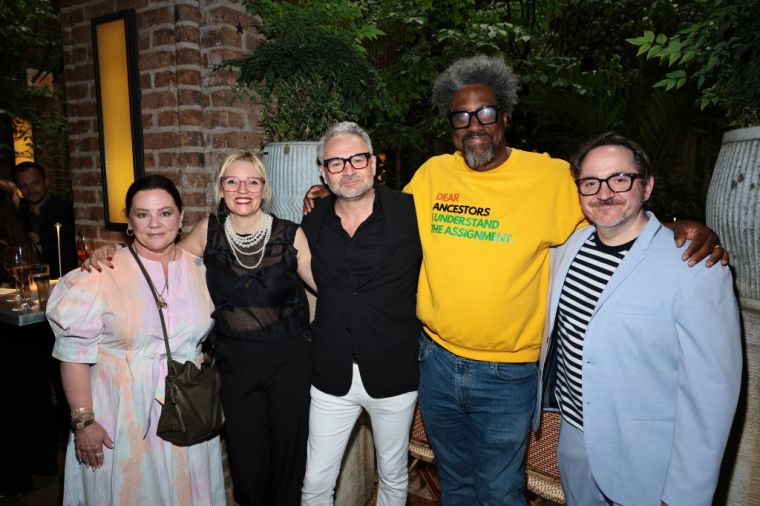 Melissa McCarthy, W. Kamau Bell and Ben Falcone pose with guests