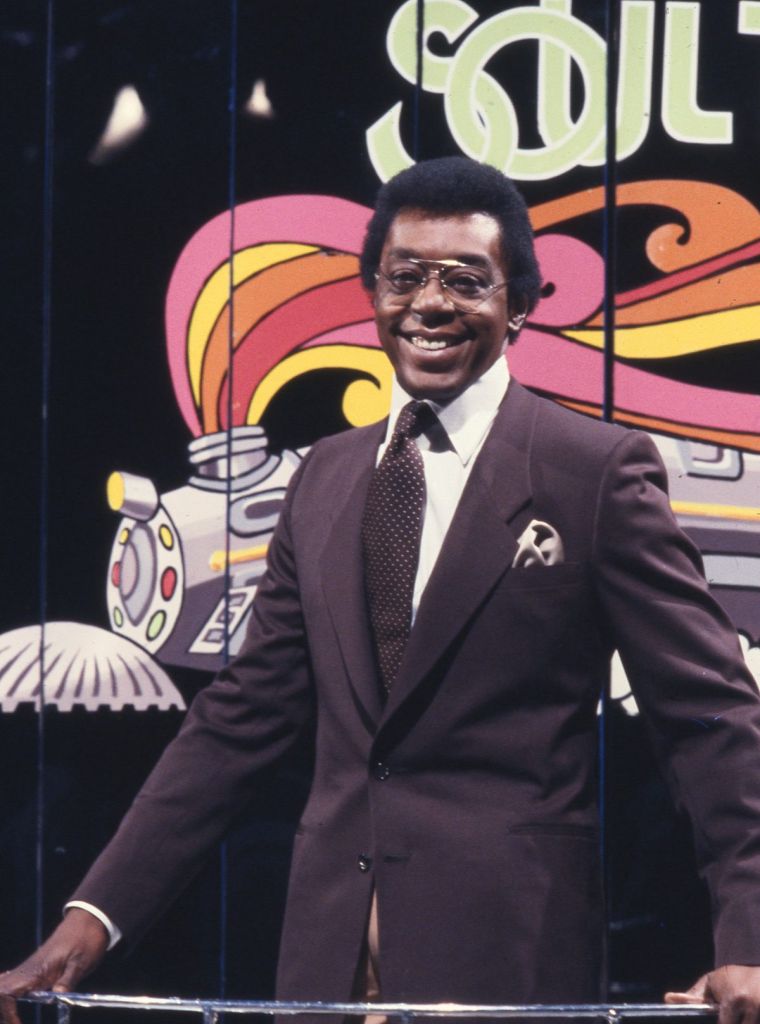 Don Cornelius poses for the camera in between takes during a videotaping of Soul Train.