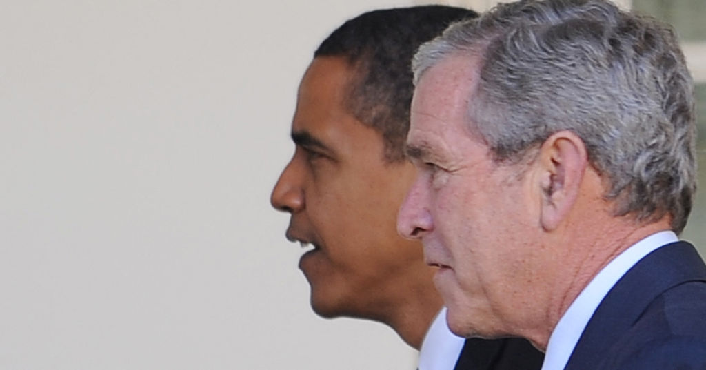 TOPSHOT-US-POLITICS-OBAMA-BUSH