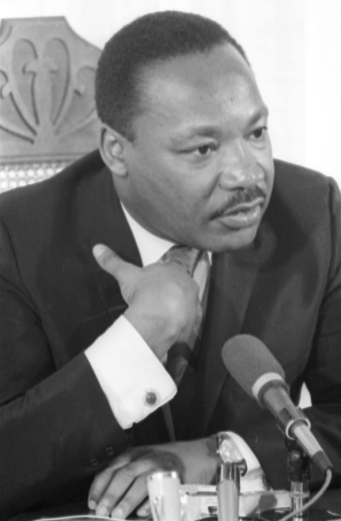 Martin Luther King Jr. at the Disneyland Hotel in Anaheim on March 16, 1968
