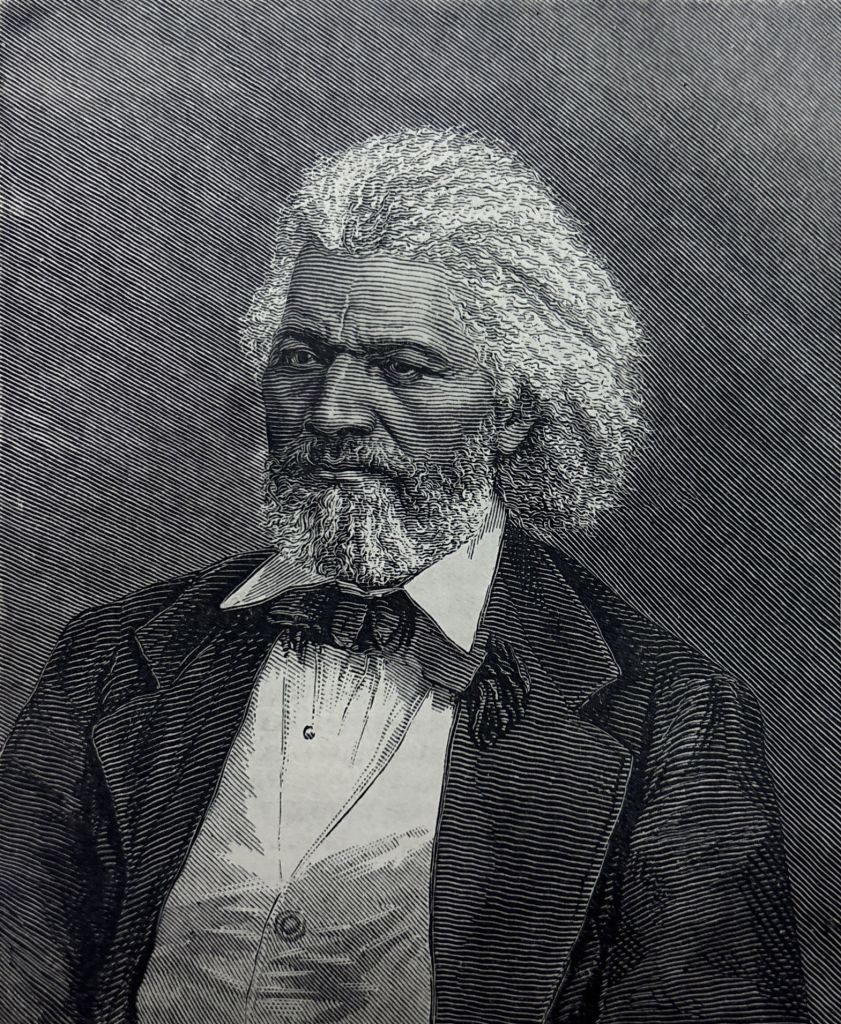 Antique illustration - portrait of Frederick Douglass