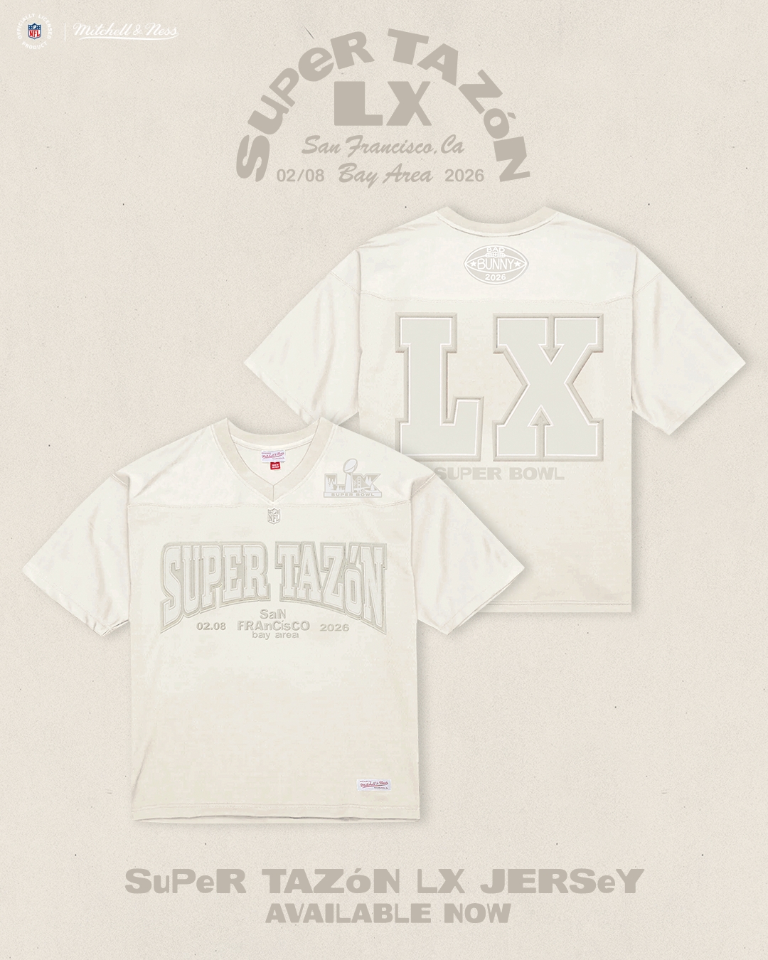 Bad Bunny x Mitchell & Ness "Super Tazón LX" Super Bowl Halftime Show Jersey