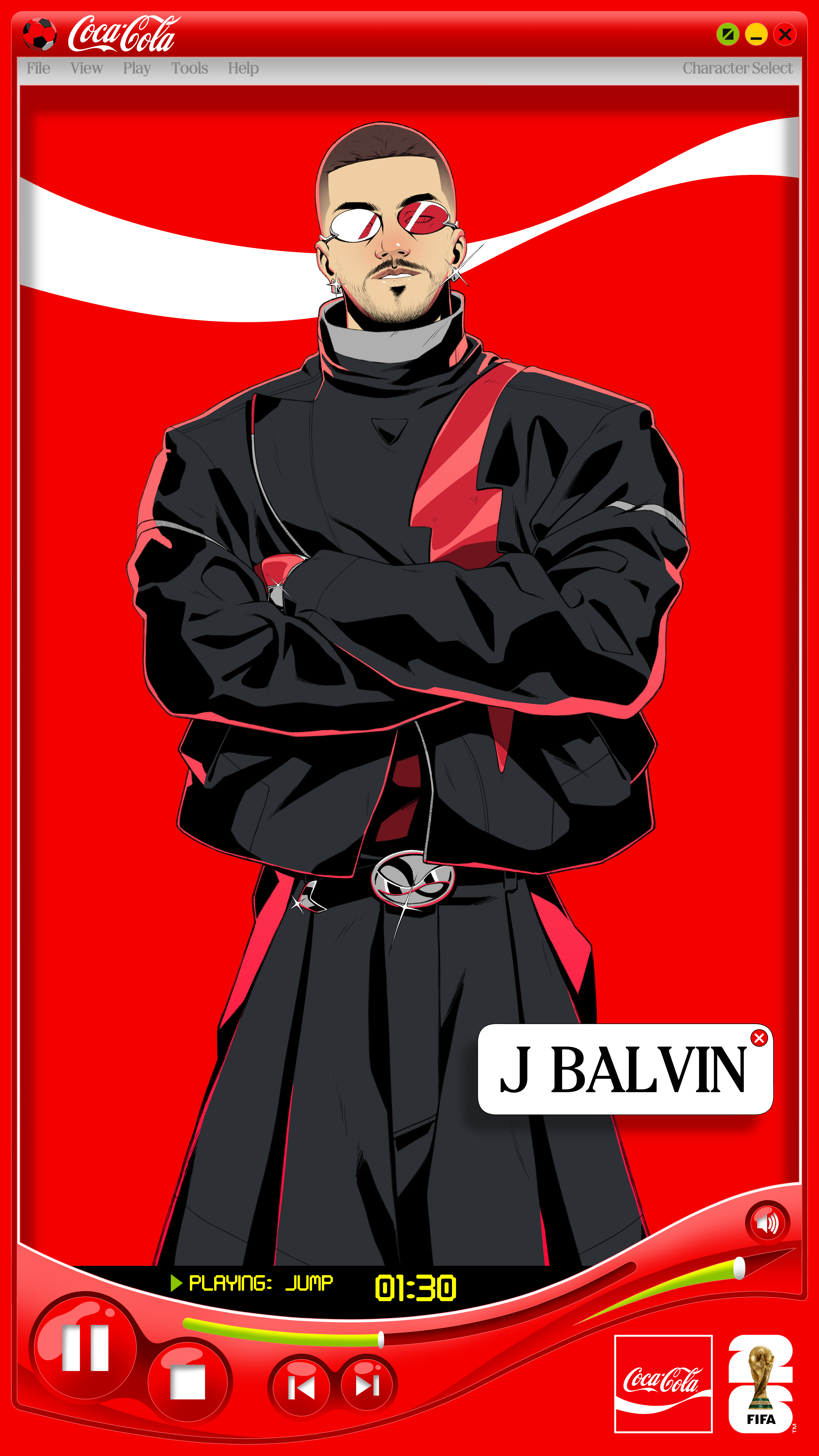 J Balvin x Coca-Cola 2026 FIFA World Cup Anthem Character Cards
