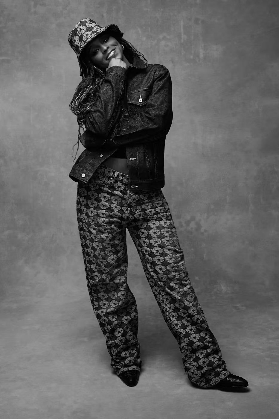 Ms. Lauryn Hill And Her Children Model DENIM TEARS DENIM SS26 Campaign