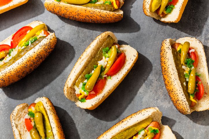 Homemade Chicago Style Hot Dogs