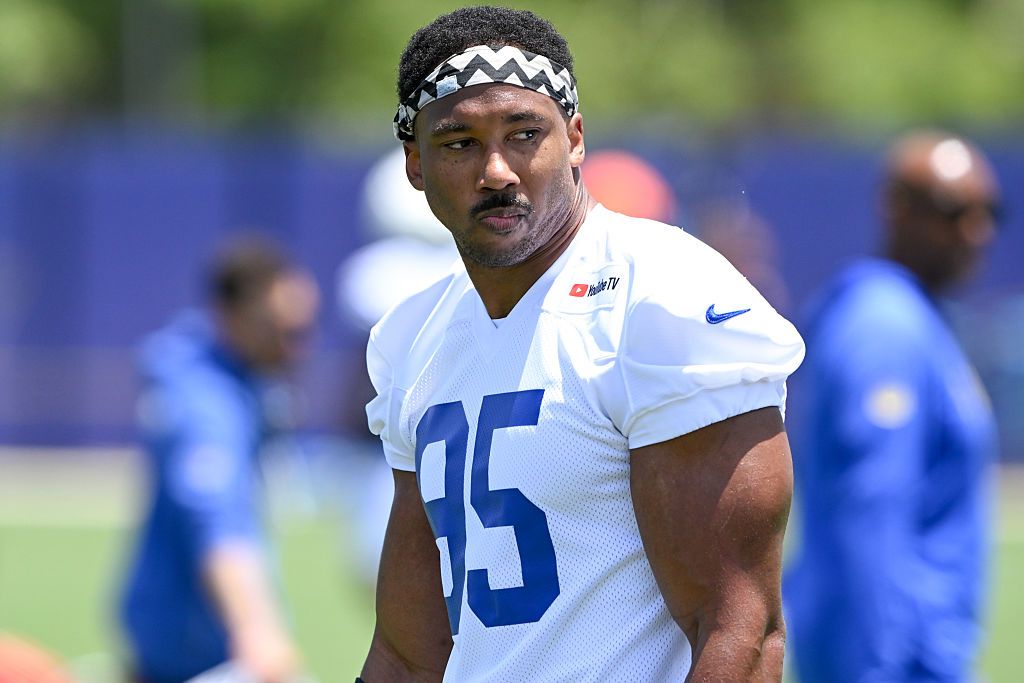 Myles Garrett takes part in LA Rams OTA's